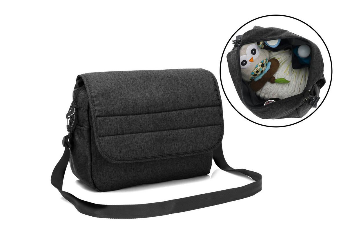 KINDERWAGENSET  JAGUAR  Darkgrey Melange  - Dunkelgrau/Schwarz, Basics, Textil/Metall - Fillikid