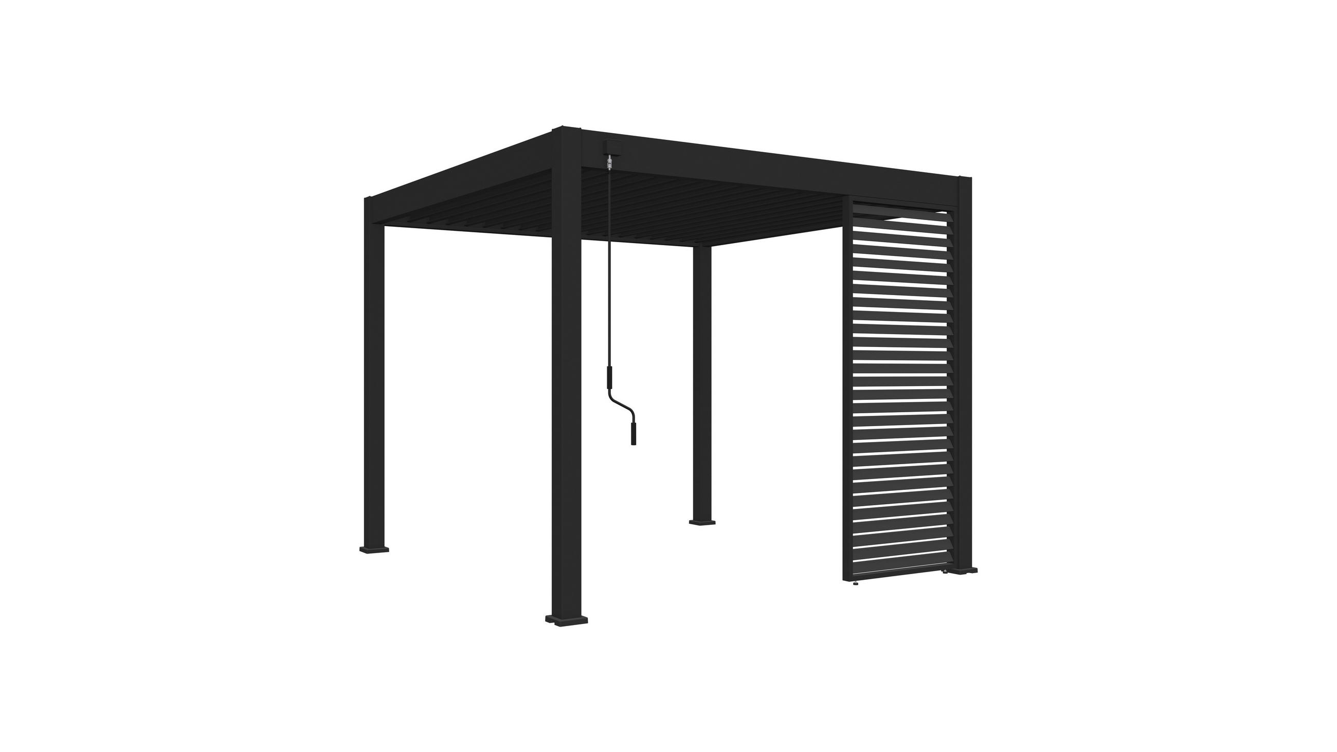 PERGOLA-SEITENTEIL 113/235/10 cm   - Anthrazit, Basics, Metall (113/235/10cm) - Gardenson
