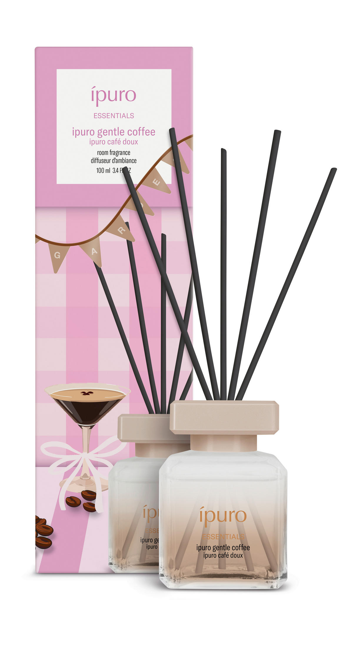 RAUMDUFT  - Magenta, Basics, Glas (6/6,8/22,5cm) - Ipuro