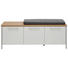 GARDEROBENBANK Eiche furniert Eichefarben, Weiß - Chromfarben/Eichefarben, MODERN, Holz/Metall (126/45/41cm) - Dieter Knoll GARDEROBENBANK Eiche furniert Eichefarben, Weiß - Chromfarben/Eichefarben, MODERN, Holz/Metall (126/45/41cm) - Dieter Knoll