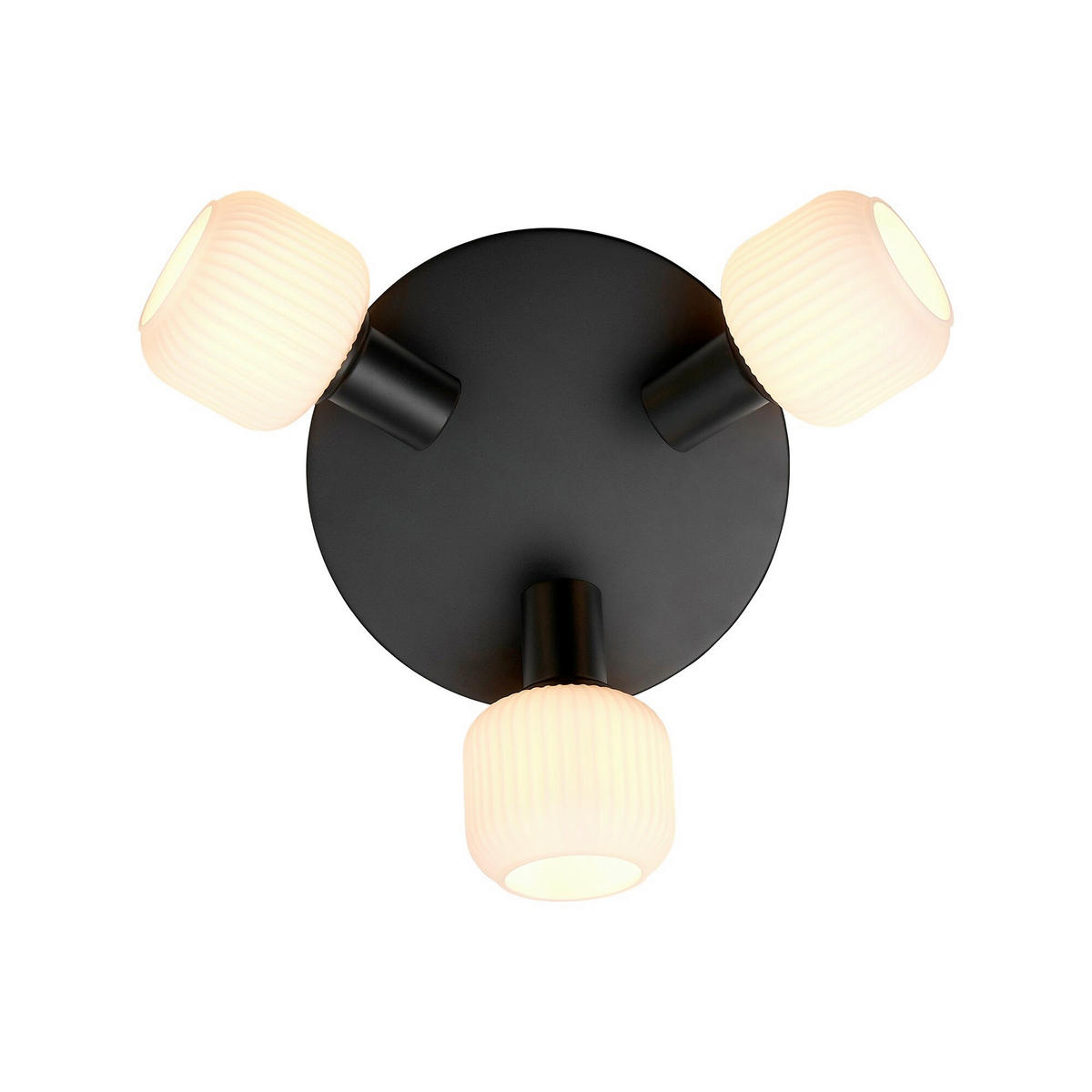 DECKENLEUCHTE Milford 19/25/25 cm  - Schwarz, Design, Glas (19/25/25cm) - Nordlux