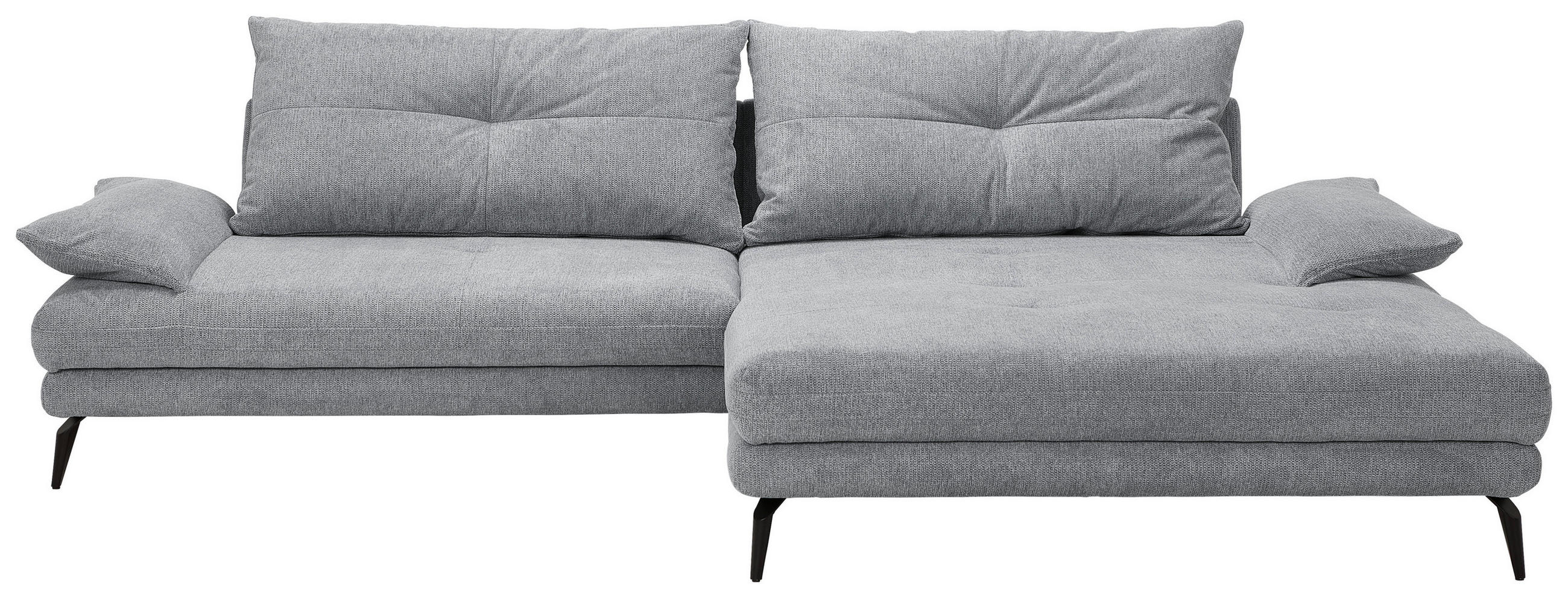 HÖRNSOFFA i flatväv mörkgrå  - mörkgrå/svart, Klassisk, metall/textil (294/176cm) - MID.YOU