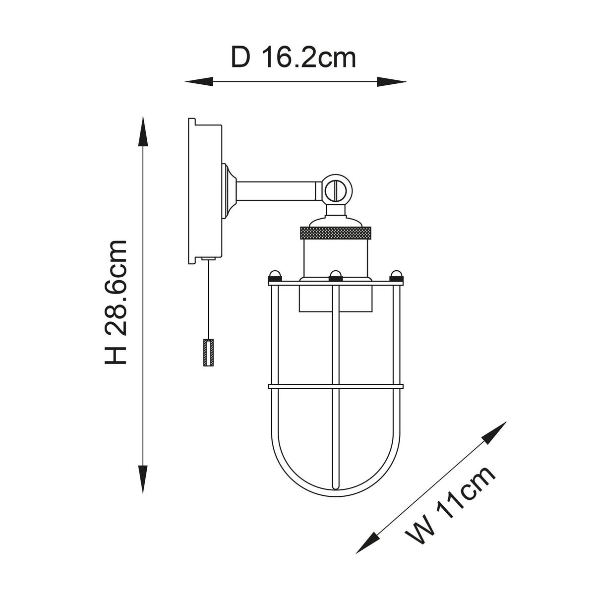 BADEZIMMER-WANDLEUCHTE 11/28,6 cm   - Chromfarben, KONVENTIONELL, Metall (11/28,6cm) - ENDON