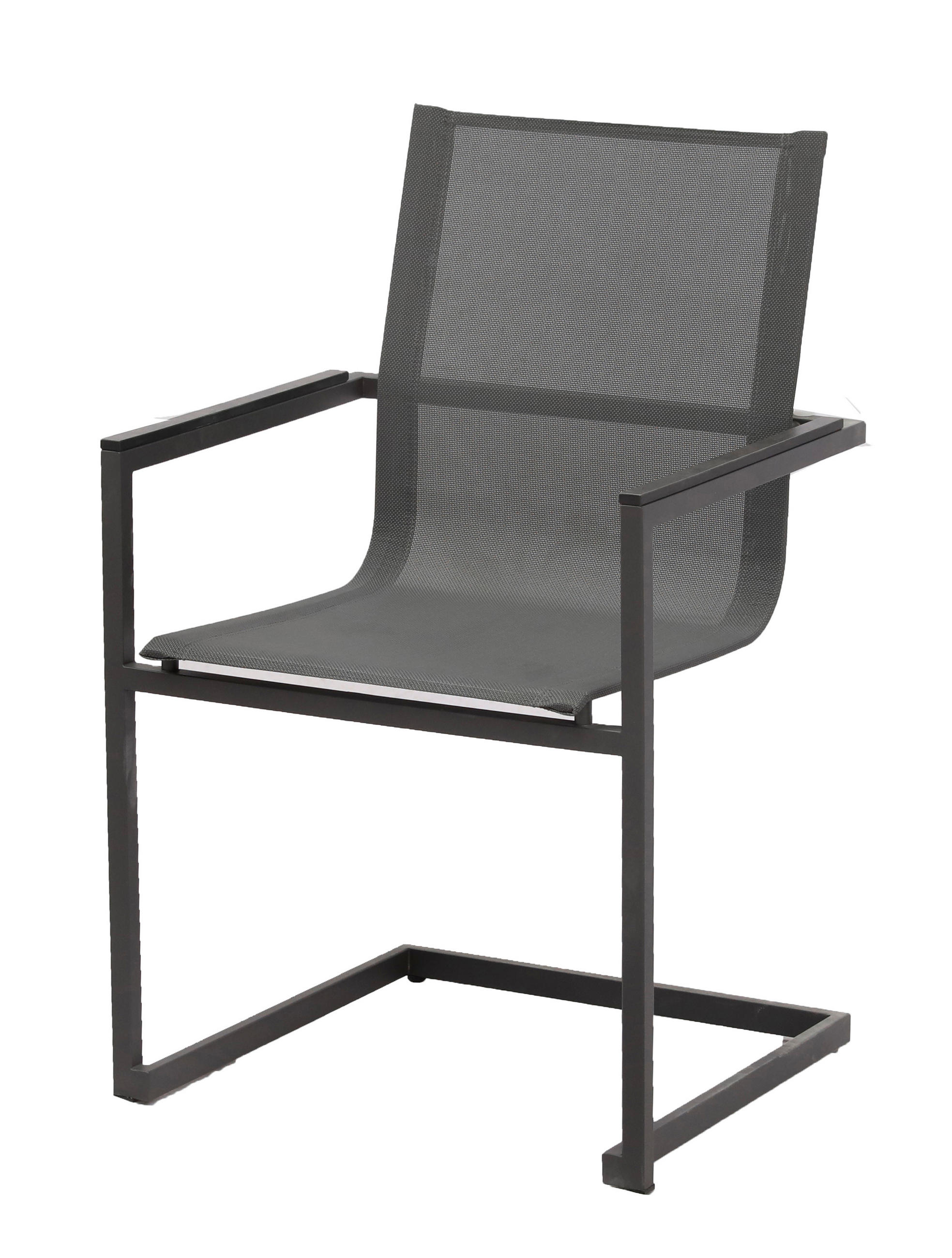 GARTENSTUHL Aluminium Anthrazit, Grau  - Anthrazit/Grau, Basics, Kunststoff/Metall (50/56/90cm) - Gardenson