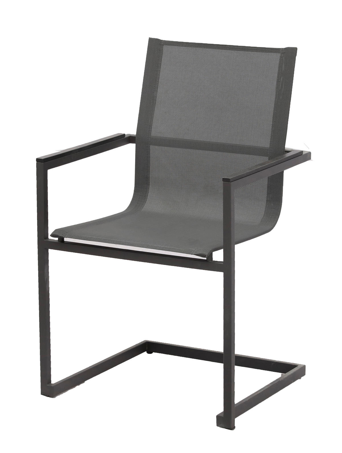 GARTENSTUHL Metall, Kunststoff Anthrazit, Grau  - Anthrazit/Grau, Basics, Kunststoff/Metall (50/56/90cm) - Gardenson
