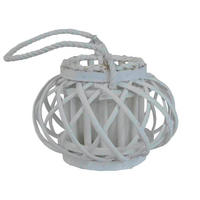 LUCERNA dřevo, sklo - bílá, Basics, dřevo/sklo (24/17/24cm)