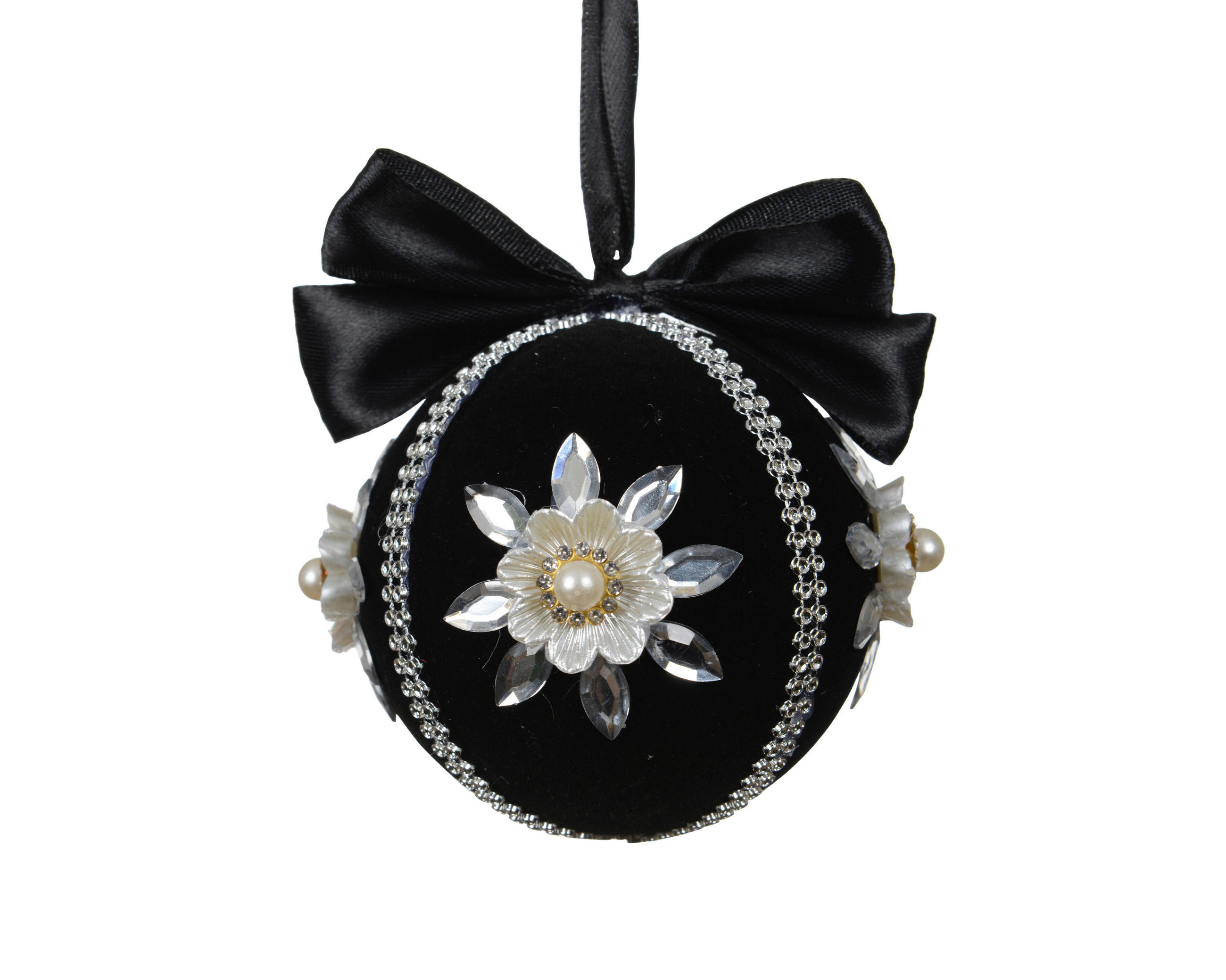 CHRISTBAUMKUGEL  - Schwarz, Basics, Kunststoff (8/8/8cm)