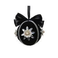 CHRISTBAUMKUGEL  - Schwarz, Basics, Kunststoff (8/8/8cm)