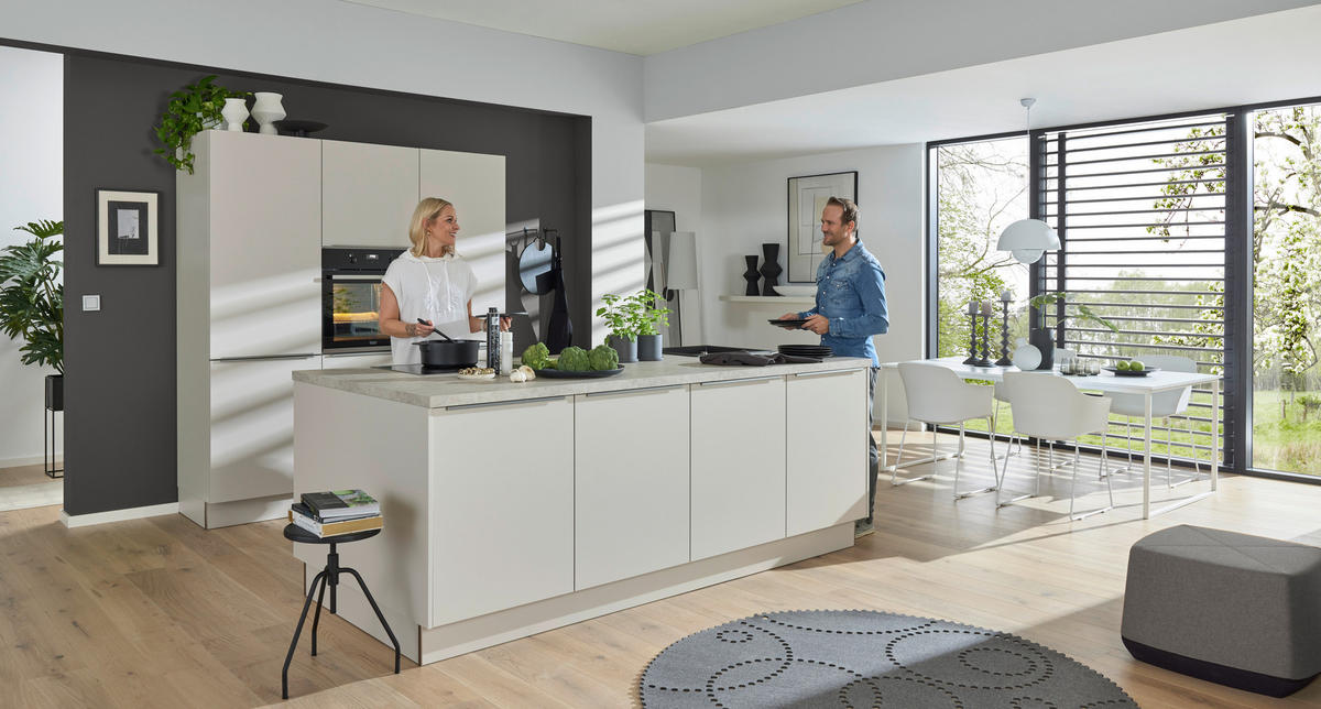 EINBAUKÜCHE MANHATTAN UNI  - Sandfarben/Sahara, Design, Holzwerkstoff - Nolte Küchen