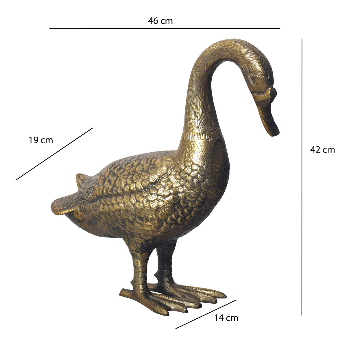 DEKOTIER - Goldfarben, Design, Metall (46/42/19cm) - Livetastic