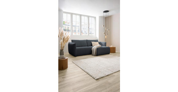 ECKSOFA Dunkelgrau Jersey Rückenkissen, Bettkasten, Schlaffunktion, Rücken echt, Liegefläche im Originalstoff  - Dunkelgrau/Schwarz, KONVENTIONELL, Kunststoff/Textil (238/148cm) - Carryhome
