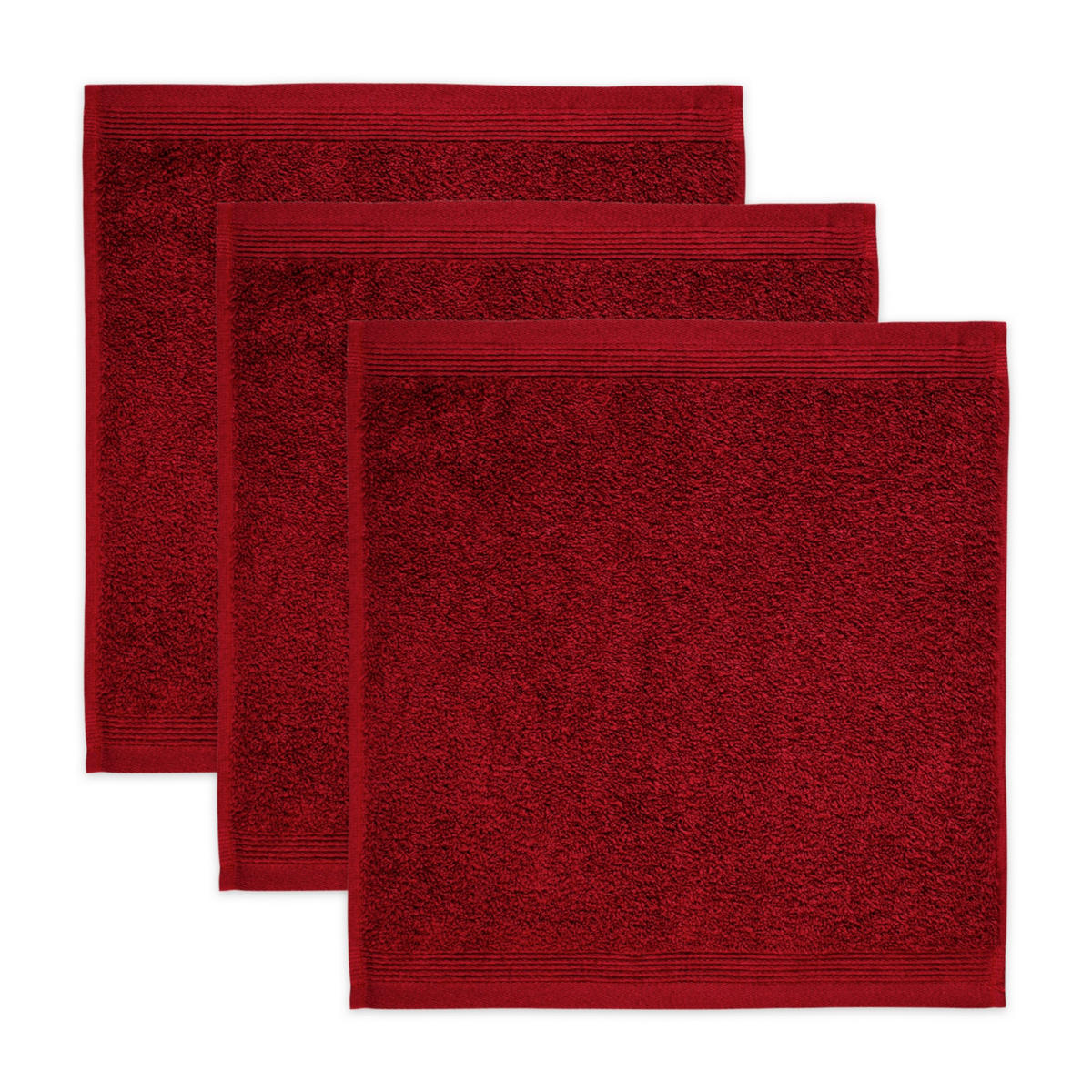 FROTTIERSET Superwuschel Rot 3-teilig  - Rot, Basics, Textil (30/30cm) - Moeve