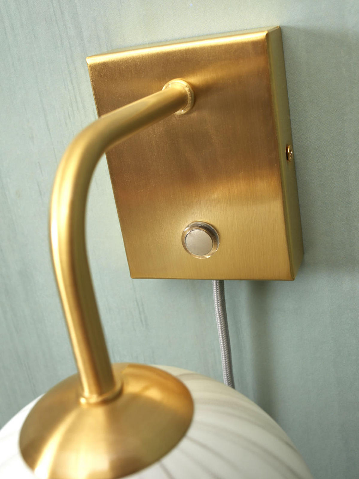 WANDLEUCHTE Carrara Globus 12 cm  - Goldfarben/Weiß, Basics, Glas/Metall (12cm) - It's about Romi