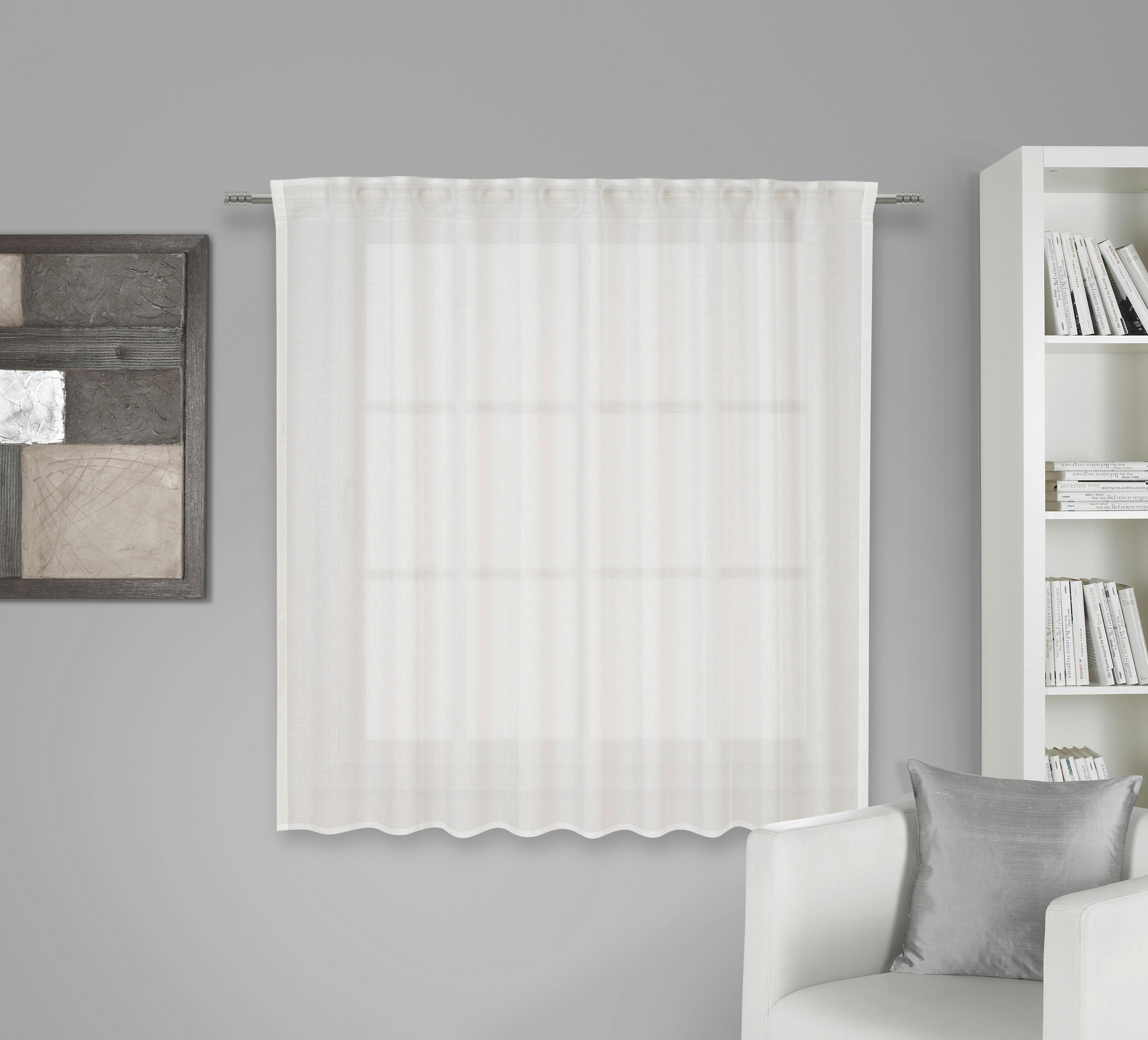 KOMBINOVANA ZAVESA krem - krem, Osnovno, tekstil (140/160cm) - Esposa