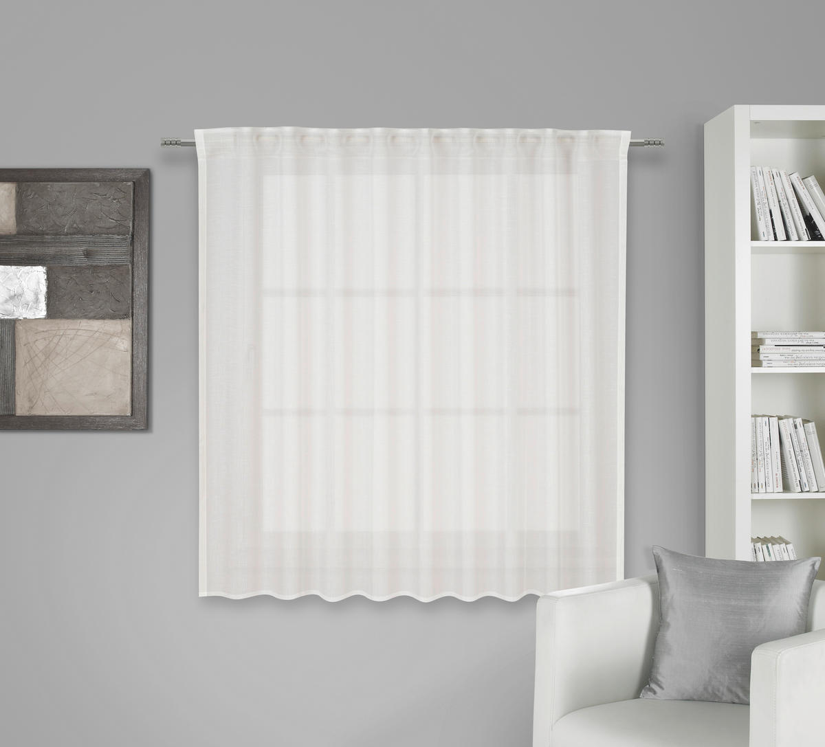 KOMBINOVANA ZAVESA krem - krem, Osnovno, tekstil (140/160cm) - Esposa