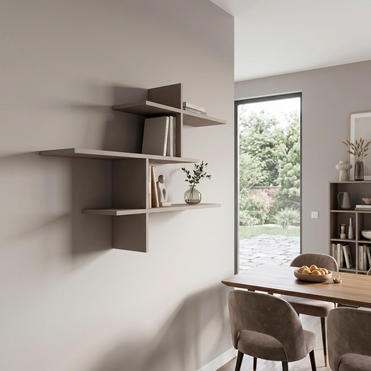 WANDREGAL  - Beige, Design, Holzwerkstoff (123/81/22cm) - Livetastic