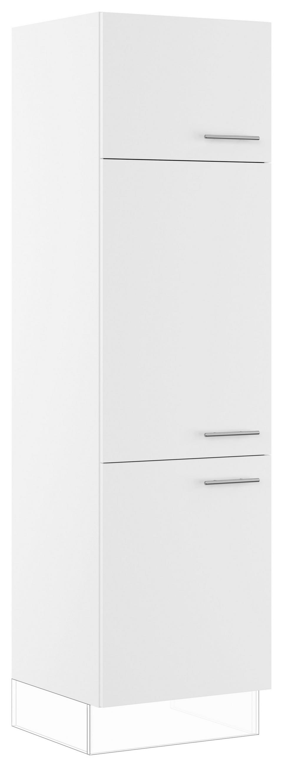 GERÄTEUMBAUSCHRANK 60/220,6/57,6 cm  Weiss  - Weiss/Edelstahlfarben, Basics, Holzwerkstoff/Metall (60/220,6/57,6cm) - Impuls