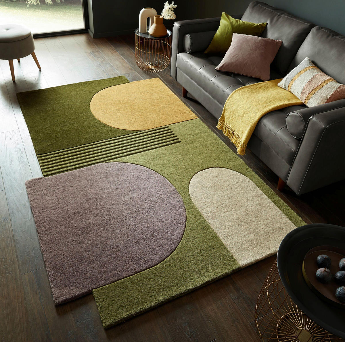WOLLTEPPICH 120/180 cm Abstract Grün  - Grün, Basics, Textil (120/180cm) - Xora