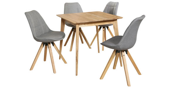 ESSTISCH in Holz 80/80/76 cm - Eichefarben, Design, Holz (80/80/76cm) - Carryhome