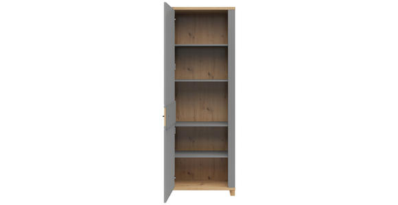 GARDEROBENSCHRANK 74/203/38 cm  - Graphitfarben/Eiche Artisan, LIFESTYLE, Holzwerkstoff/Kunststoff (74/203/38cm) - Hom`in