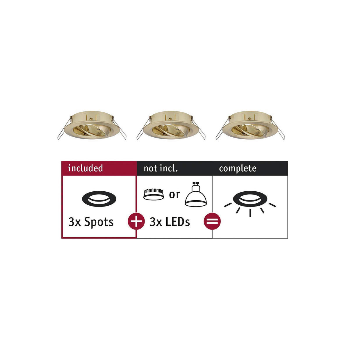 DECKENLEUCHTE 8,4 cm  - Messingfarben, Basics, Metall (8,4cm) - Paulmann
