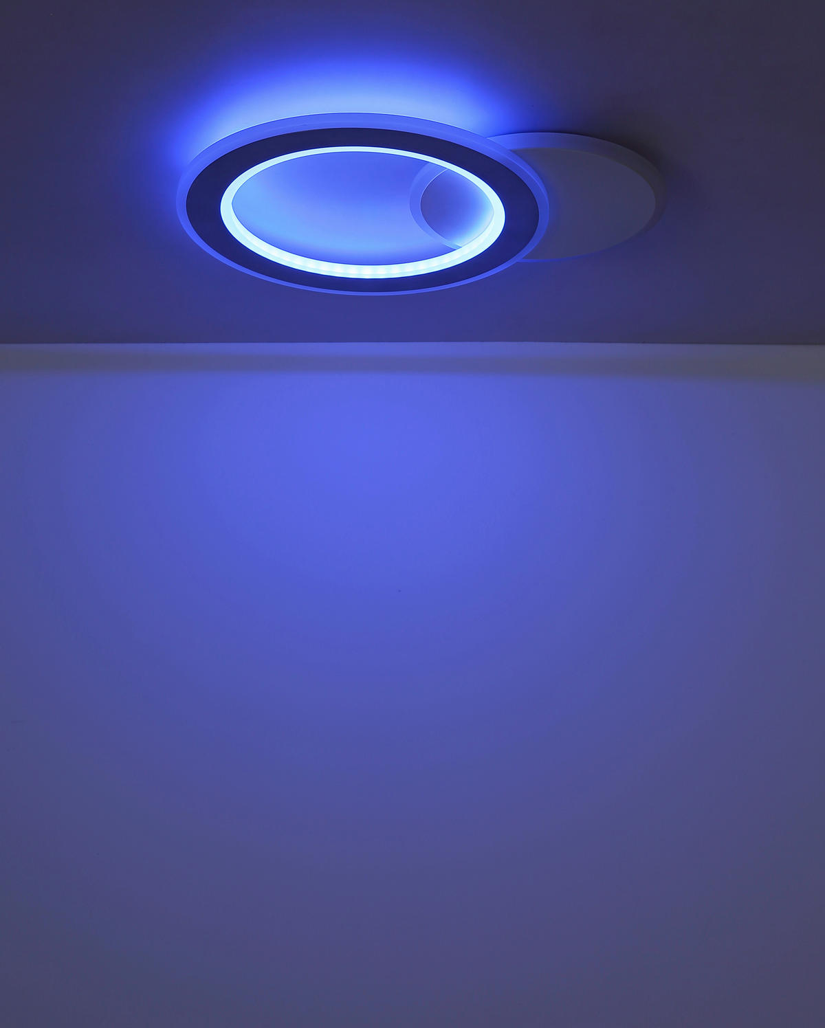 LED-DECKENLEUCHTE 51/38/4 cm   - Hellgrau/Schwarz, Design, Kunststoff/Metall (51/38/4cm) - Globo