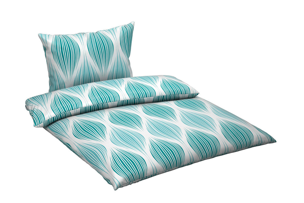 BETTWÄSCHE Satin 200/200 cm  - Blau, Textil (200/200cm) - Novel