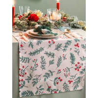 TISCHLÄUFER Textil Grün, Rot 45/150 cm  - Rot/Grün, Basics, Textil (45/150cm) - X-Mas