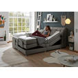 BOXSPRINGBETT 180/200 cm,  in Grau, Matratze, Bettkasten, Topper, motorische Verstellbarkeit, H2 = mittel  - Silberfarben/Grau, Design, Kunststoff/Textil (180/200cm) - Esposa