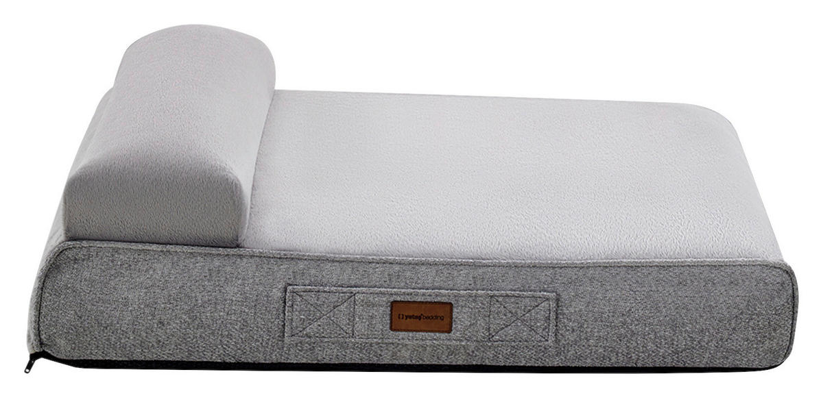 HUNDEBETT - Grau, Basics, Textil (110/80cm) - Yatas