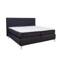 Pat boxspring 160x200 cm  in negru  - negru, Design, textil (180/122/210cm) - Esposa
