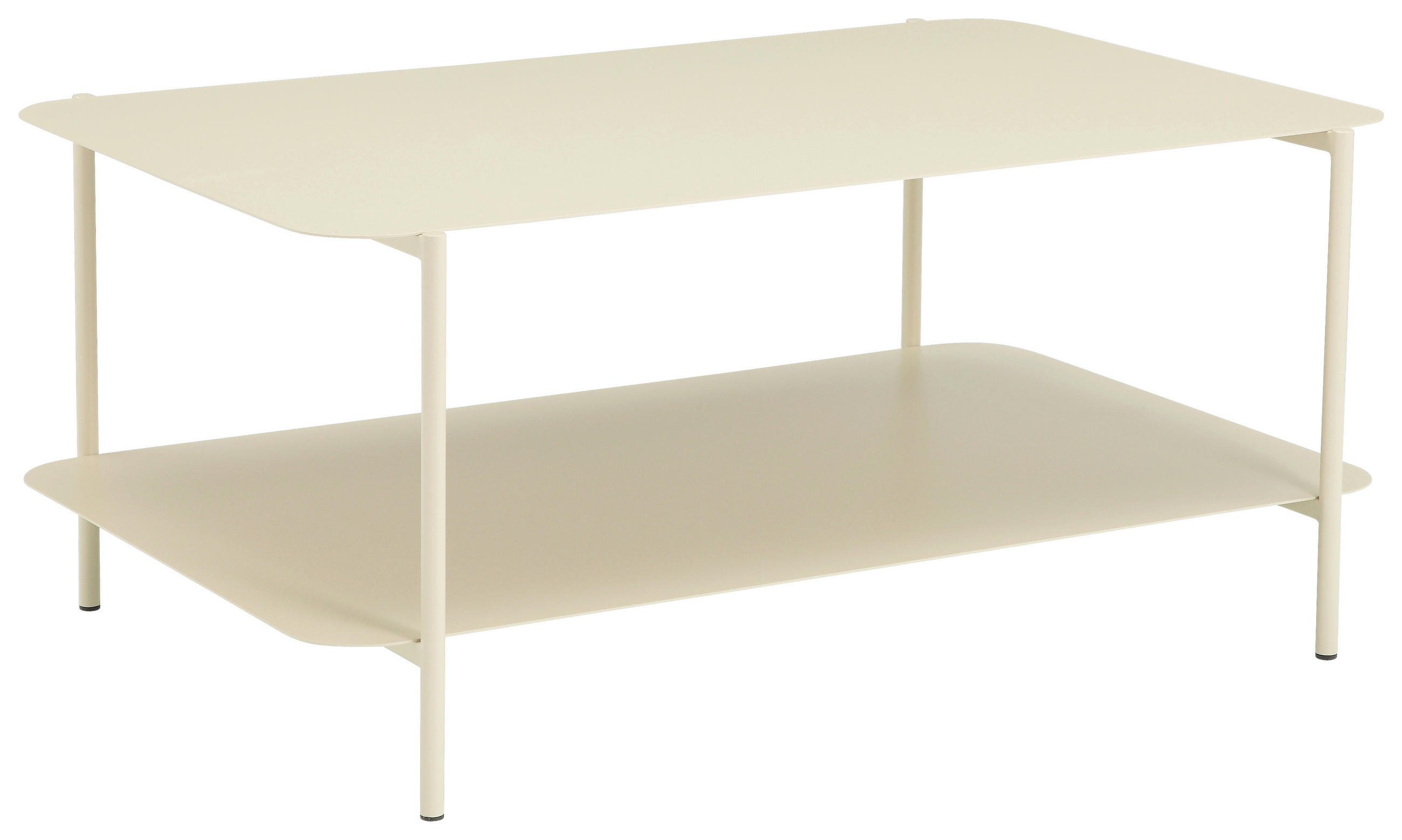 COUCHTISCH 90/58,4/40 cm rechteckig Kaschmir offenes Fach  - Kaschmir, Design, Metall (90/58,4/40cm) - Carryhome