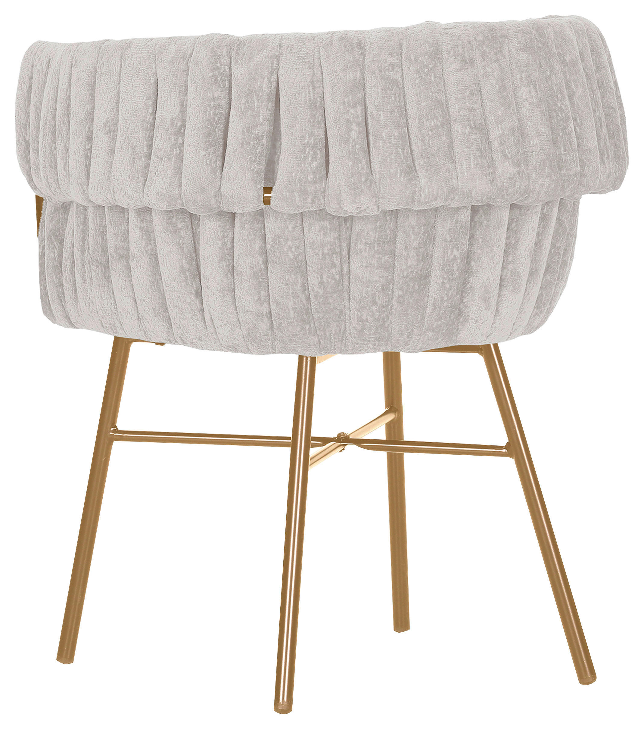 SCAUN CU BRAțE in culoare natur  - auriu/culoare natur, Design, metal/textil (65/76/60cm) - Ambia Home