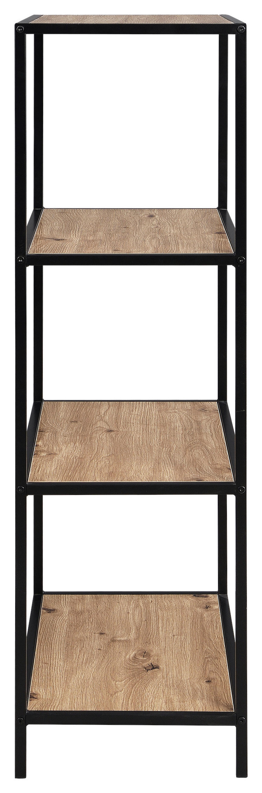 REGAL crna, hrast Artisan  metal, drvni materijal  - hrast Artisan/crna, Moderno, drvni materijal/metal (60/113/33cm) - Modern Living