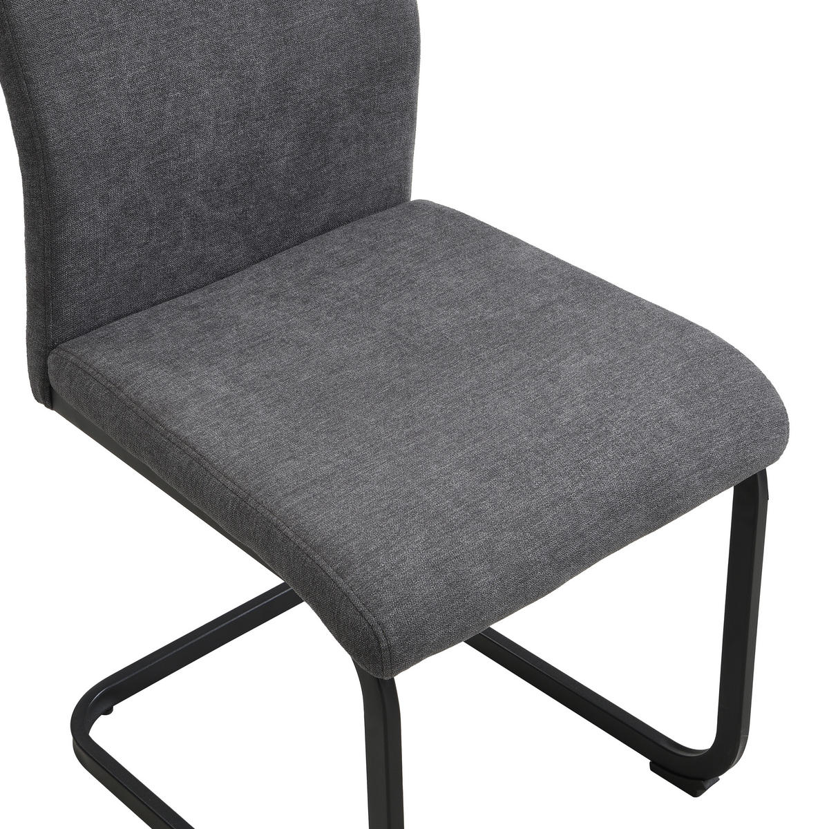 SCHWINGSTUHL  in Eisen Webstoff  - Anthrazit/Schwarz, Design, Textil/Metall (43/98/56cm) - Carryhome