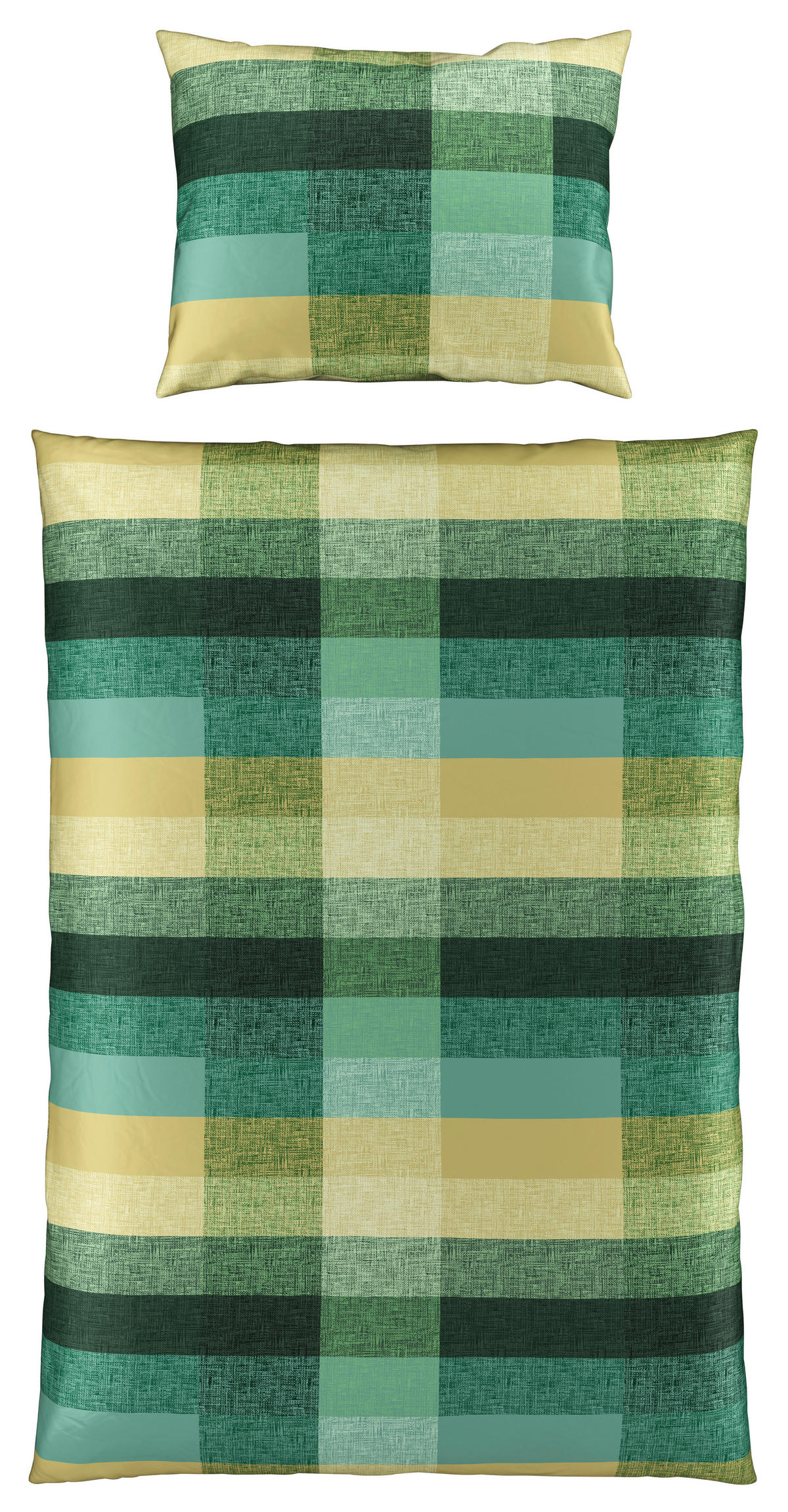 OBOJSTRANNÁ POSTEĽNÁ BIELIZEŇ, satén, zelená, 140/200 cm - zelená, Konventionell, textil (140/200cm) - Novel