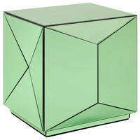 BEISTELLTISCH 40/40/40 cm Grün quadratisch  - Grün, Trend, Glas/Holzwerkstoff (40/40/40cm) - Novel