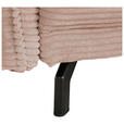 BIGSOFA in Cord Rosa - Schwarz/Rosa, Design, Textil/Metall (226/91/103cm) - Carryhome