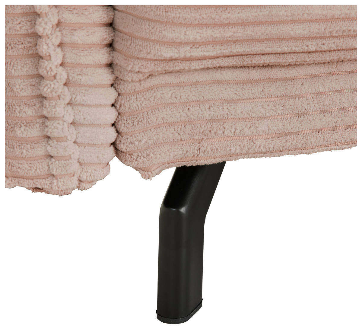 BIGSOFA Cord Rosa  - Schwarz/Rosa, Design, Textil/Metall (226/91/103cm) - Carryhome