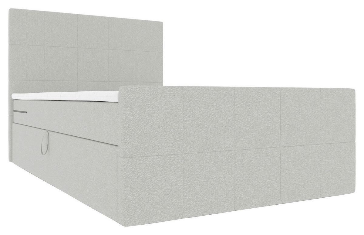 BOXBETT 100/200 cm  in Hellgrau  - Hellgrau, KONVENTIONELL, Kunststoff/Textil (100/200cm) - Boxxx
