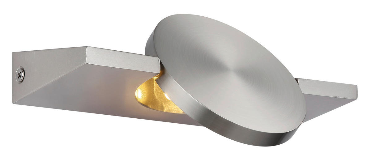 LED-WANDLEUCHTE Jasper 10/20 cm  - Nickelfarben, Design, Metall (10/20cm)