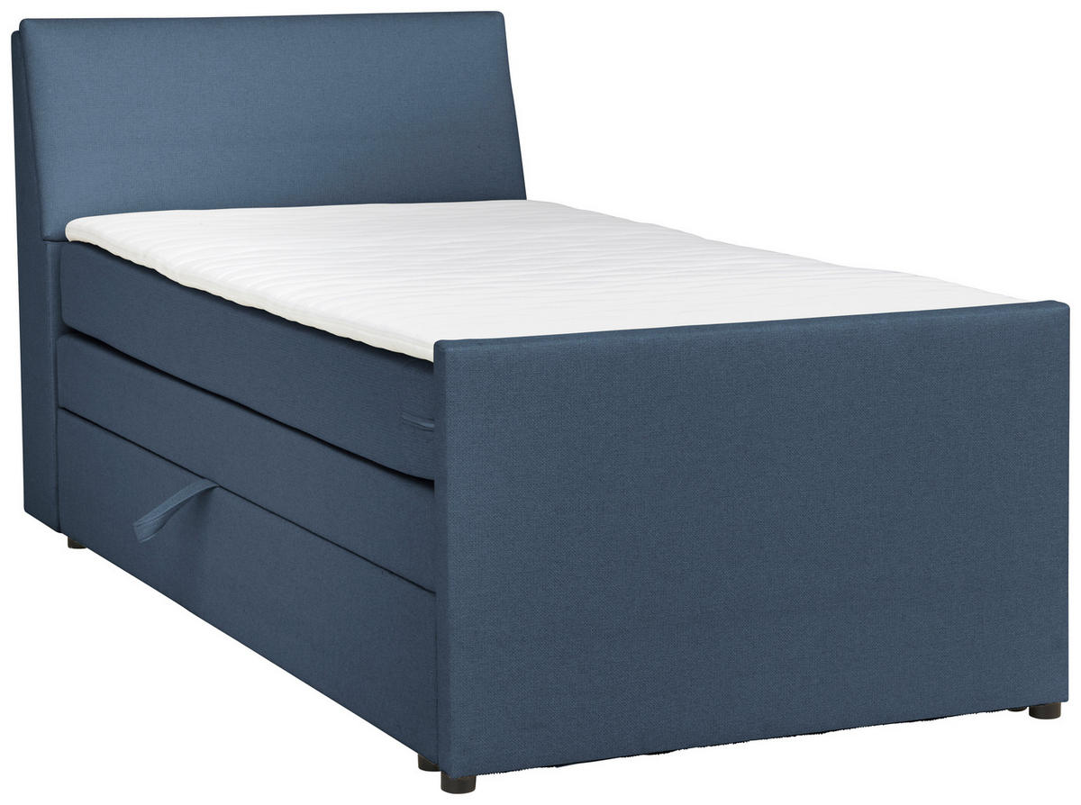 BOXSPRINGBETT 100/200 cm  in Blaugrau  - Blaugrau, Modern, Holz/Textil (100/200cm) - MID.YOU