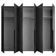 DREHTÜRENSCHRANK  in Graphitfarben  - Schwarz/Graphitfarben, MODERN, Holzwerkstoff/Kunststoff (270/225/52cm) - Carryhome
