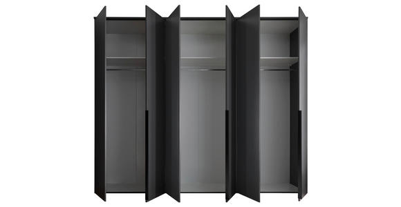 DREHTÜRENSCHRANK in Graphitfarben - Schwarz/Graphitfarben, MODERN, Holzwerkstoff/Kunststoff (270/225/52cm) - Carryhome