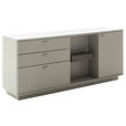 SIDEBOARD Grau, Eichefarben  180/77/44 cm  - Eichefarben/Grau, Design, Holzwerkstoff/Metall (180/77/44cm) - Novel