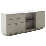 SIDEBOARD Grau, Eichefarben  180/77/44 cm  - Eichefarben/Grau, Design, Holzwerkstoff/Metall (180/77/44cm) - Novel