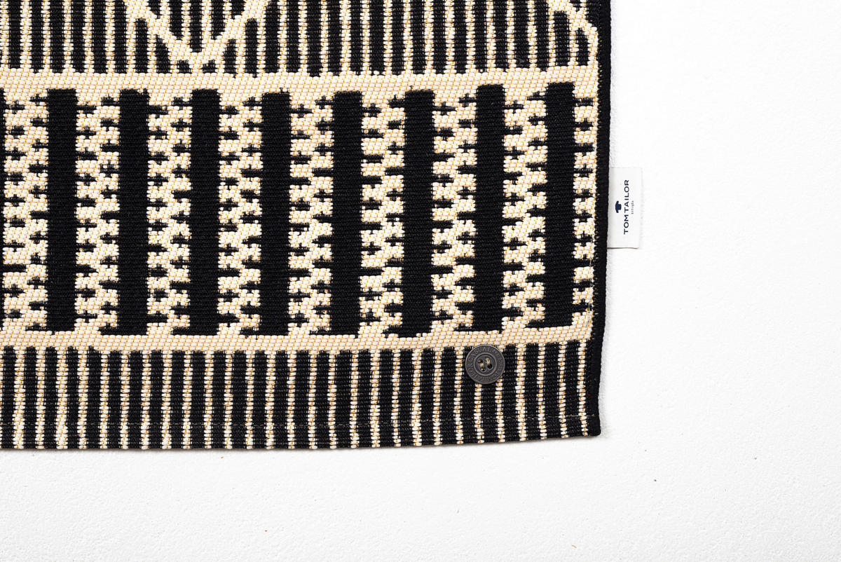 OUTDOORTEPPICH 160/235 cm Schwarz  - Schwarz, Basics, Textil (160/235cm) - Tom Tailor