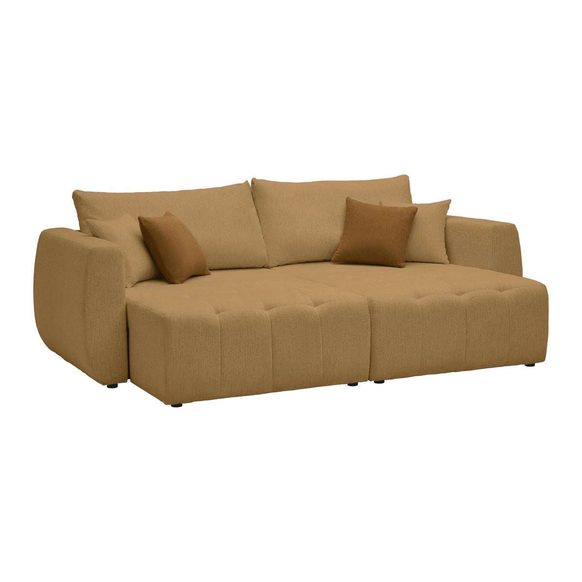 SCHLAFSOFA in Chenille, Jacquard Senfgelb  - Gelb/Senfgelb, Kunststoff/Textil (245/74-90/104cm) - MID.YOU