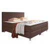 BOXSPRINGBETT 180/200 cm  in Braun  - Silberfarben/Braun, KONVENTIONELL, Textil/Metall (180/200cm) - MID.YOU