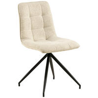 STOLICA  krem  tekstil      - crna/krem, Design, tekstil/metal (47/85/55,5cm) - MID.YOU
